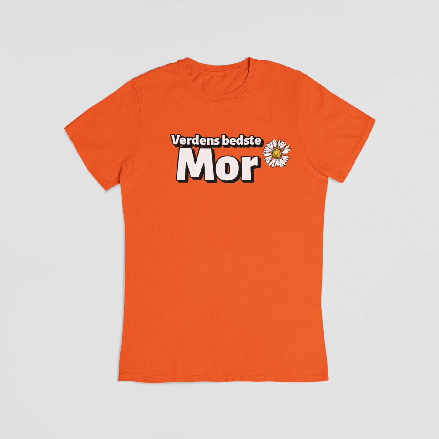 Verdens Bedste Mor orange T-shirt