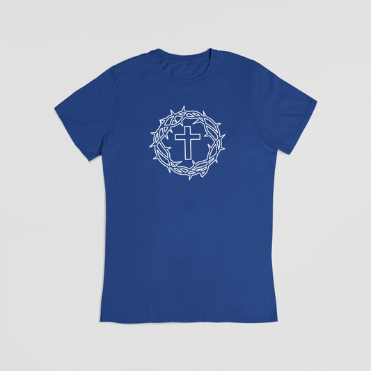 Kors og Rosenkrans - blå T-shirt