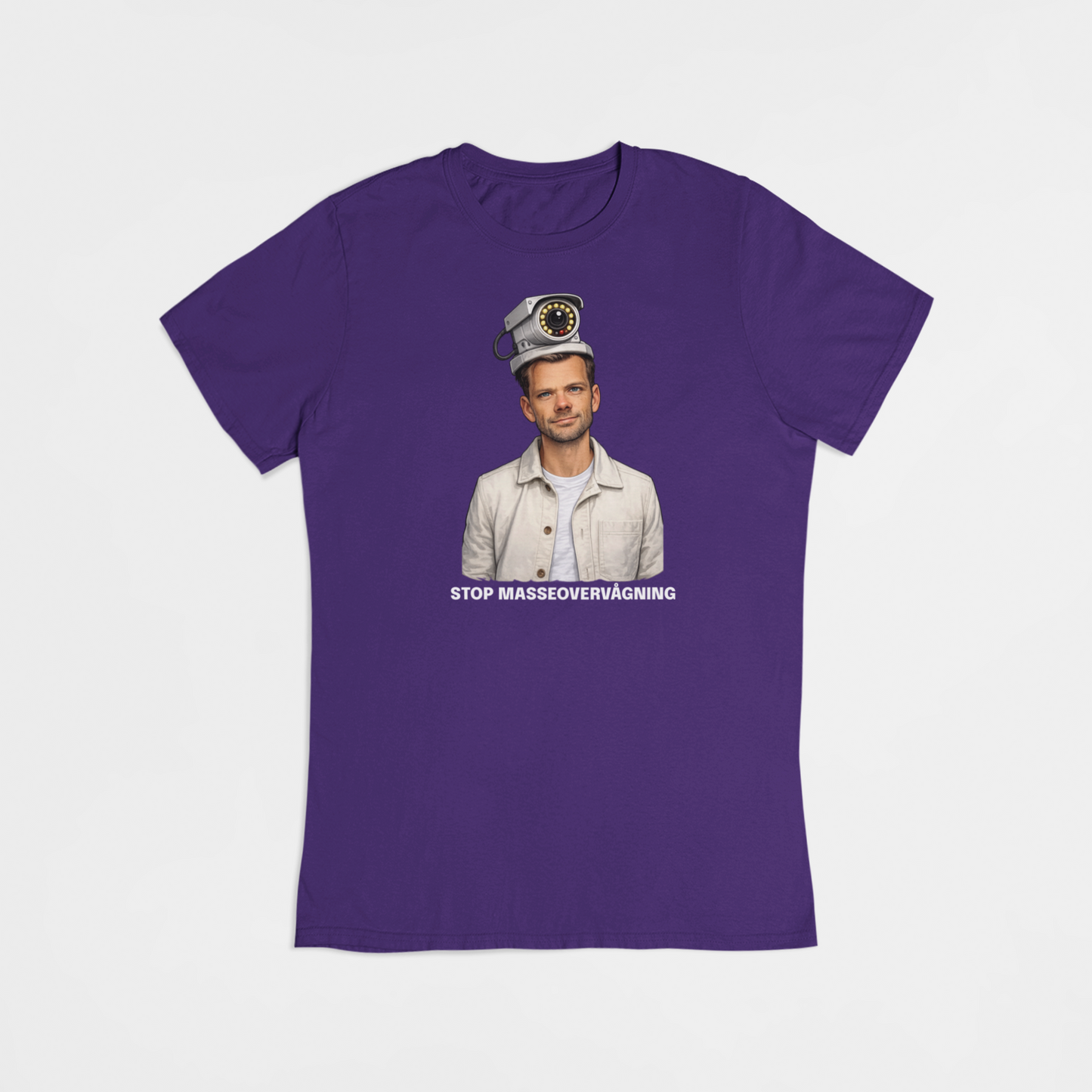 Stop Masseovervågning - T-shirt - Coolshirts.dk