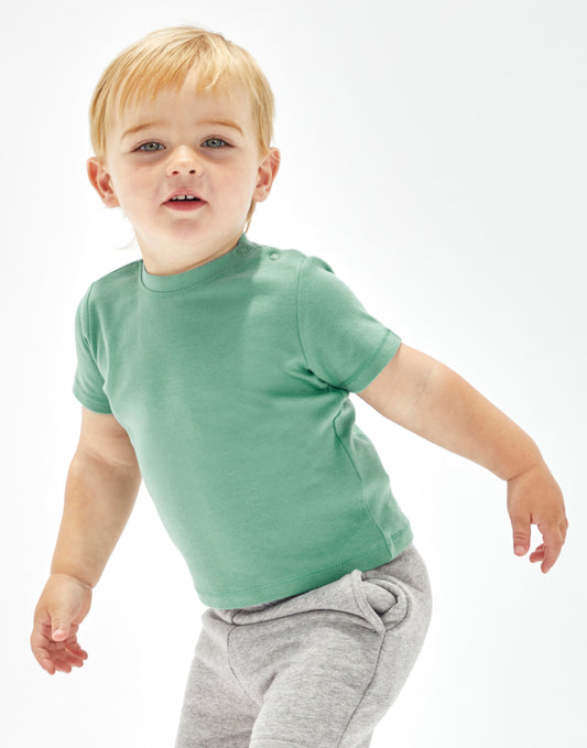 Design selv baby T-shirt mint grøn – upload dit eget billede