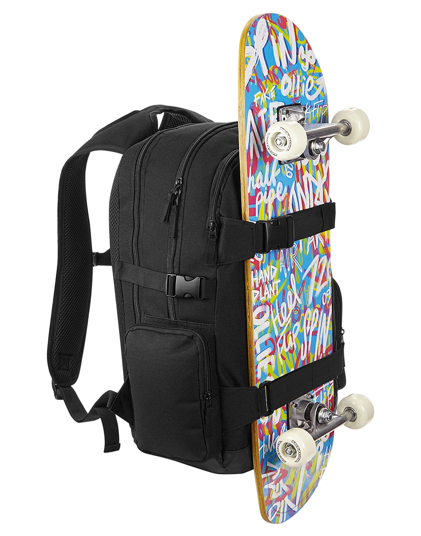 Skateboard bagpå Rygsæk