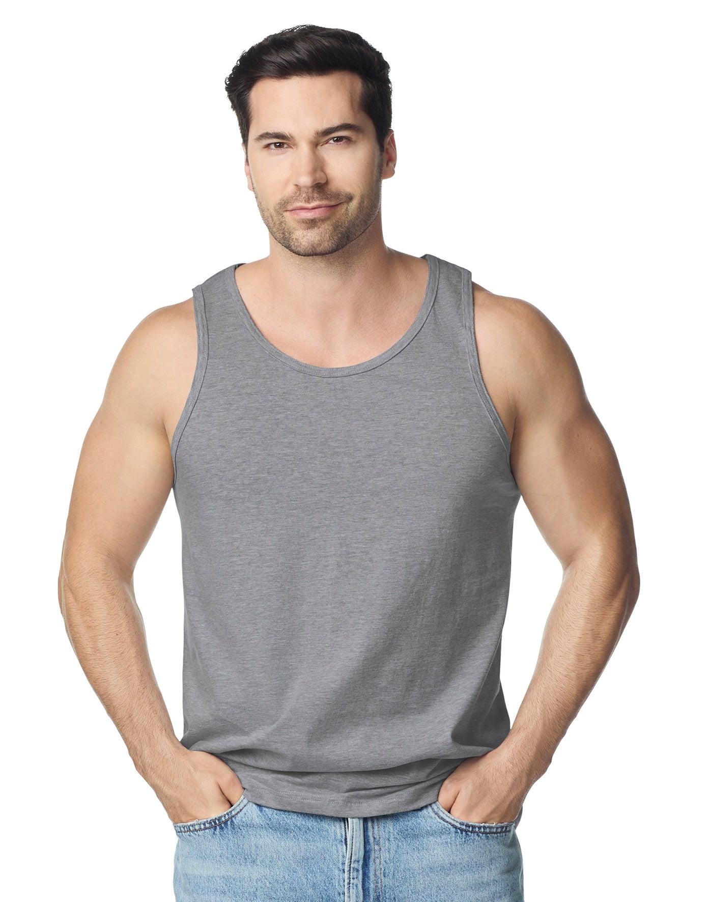 grå Tanktop i blød bomuld