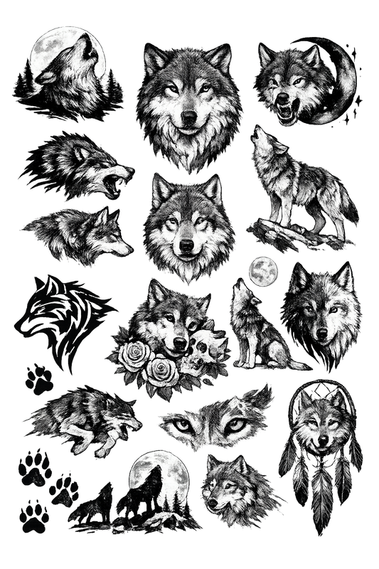 Ulve - Midlertige tatoveringer