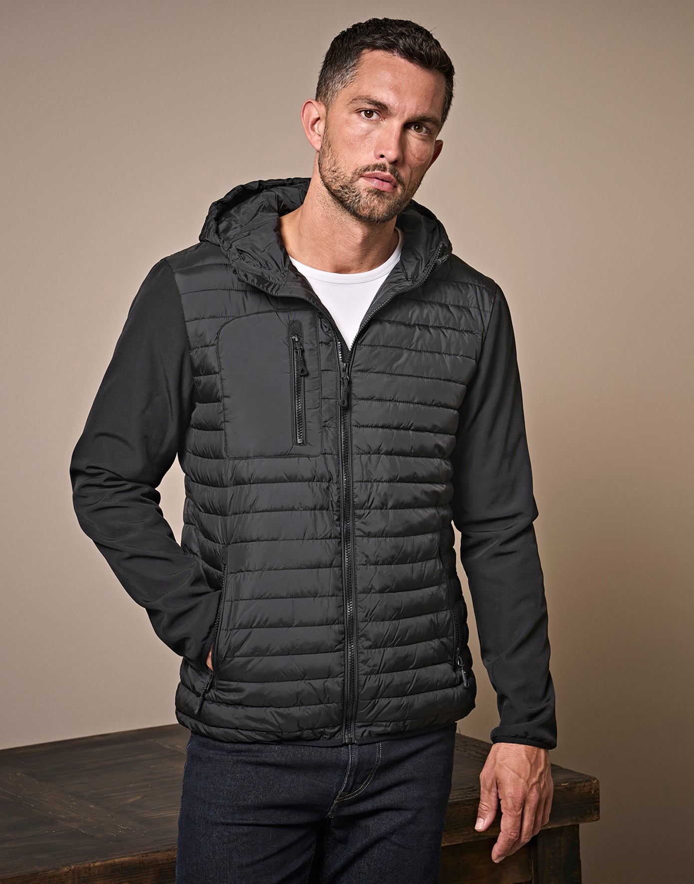 Hooded Crossover Herre-Jakke