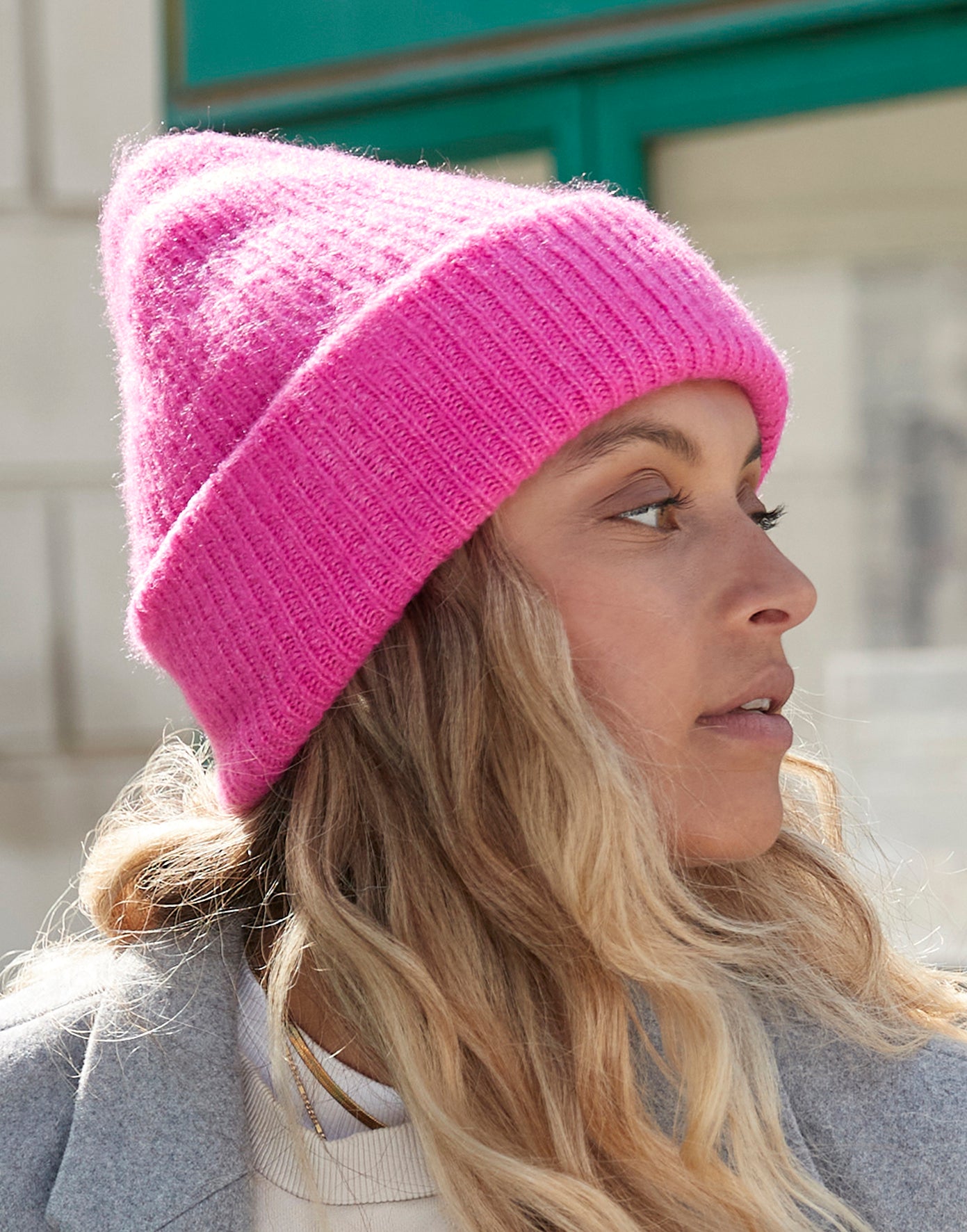 billig Pink Pop Beanie