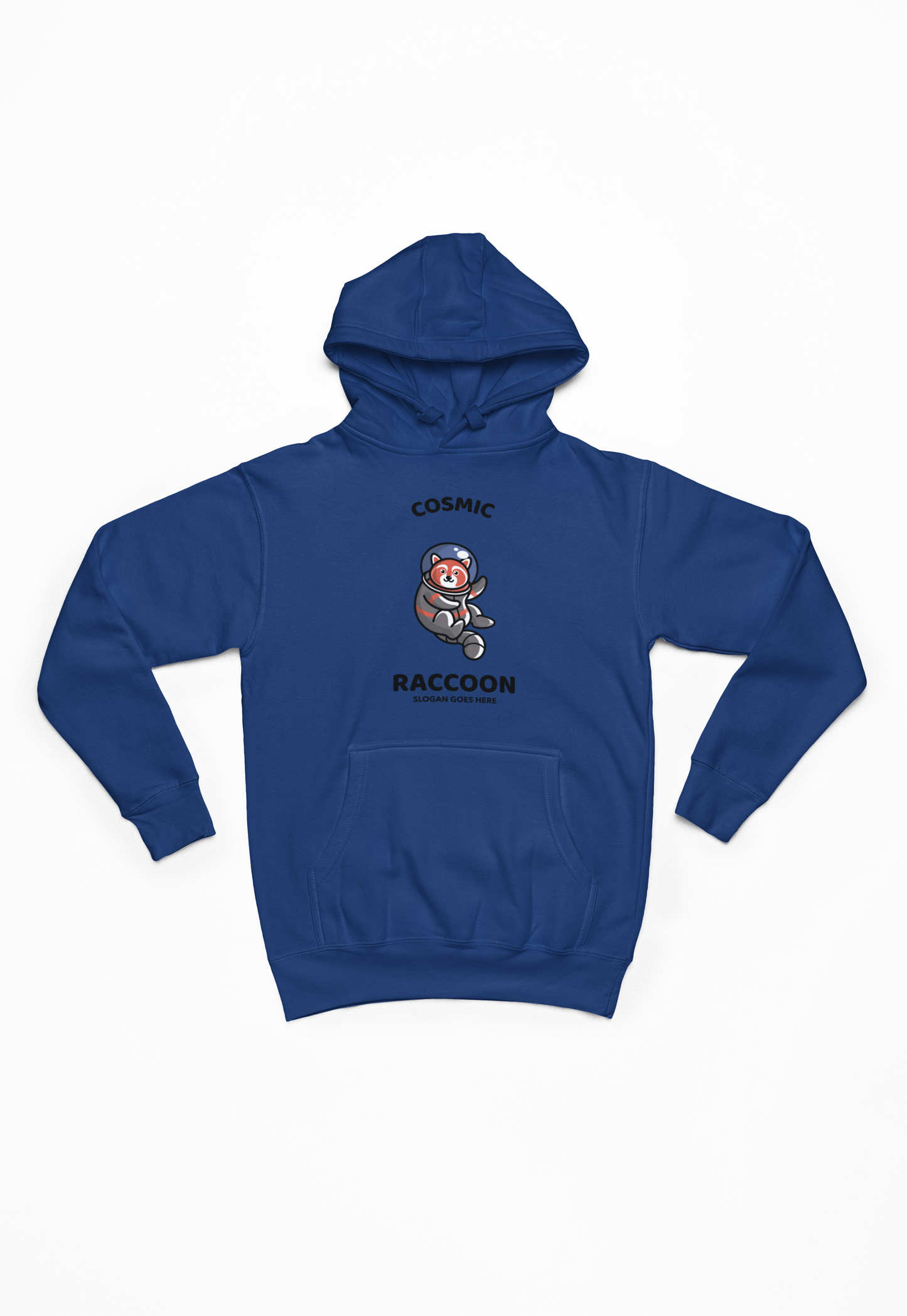 Cosmic raccoon blå Hoodie