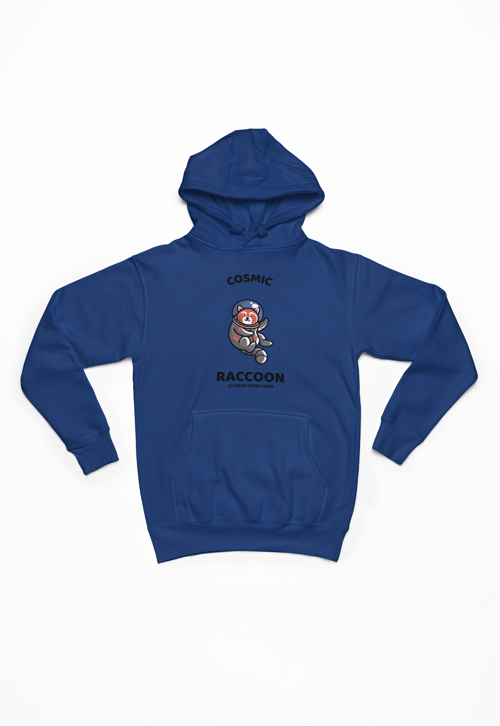 Cosmic raccoon blå Hoodie
