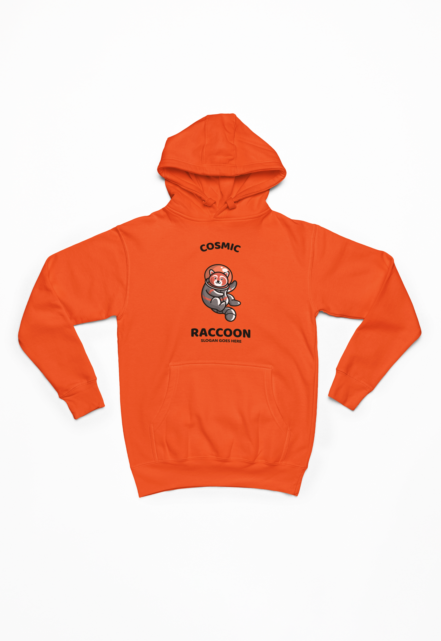 Cosmic raccoon orange Hoodie