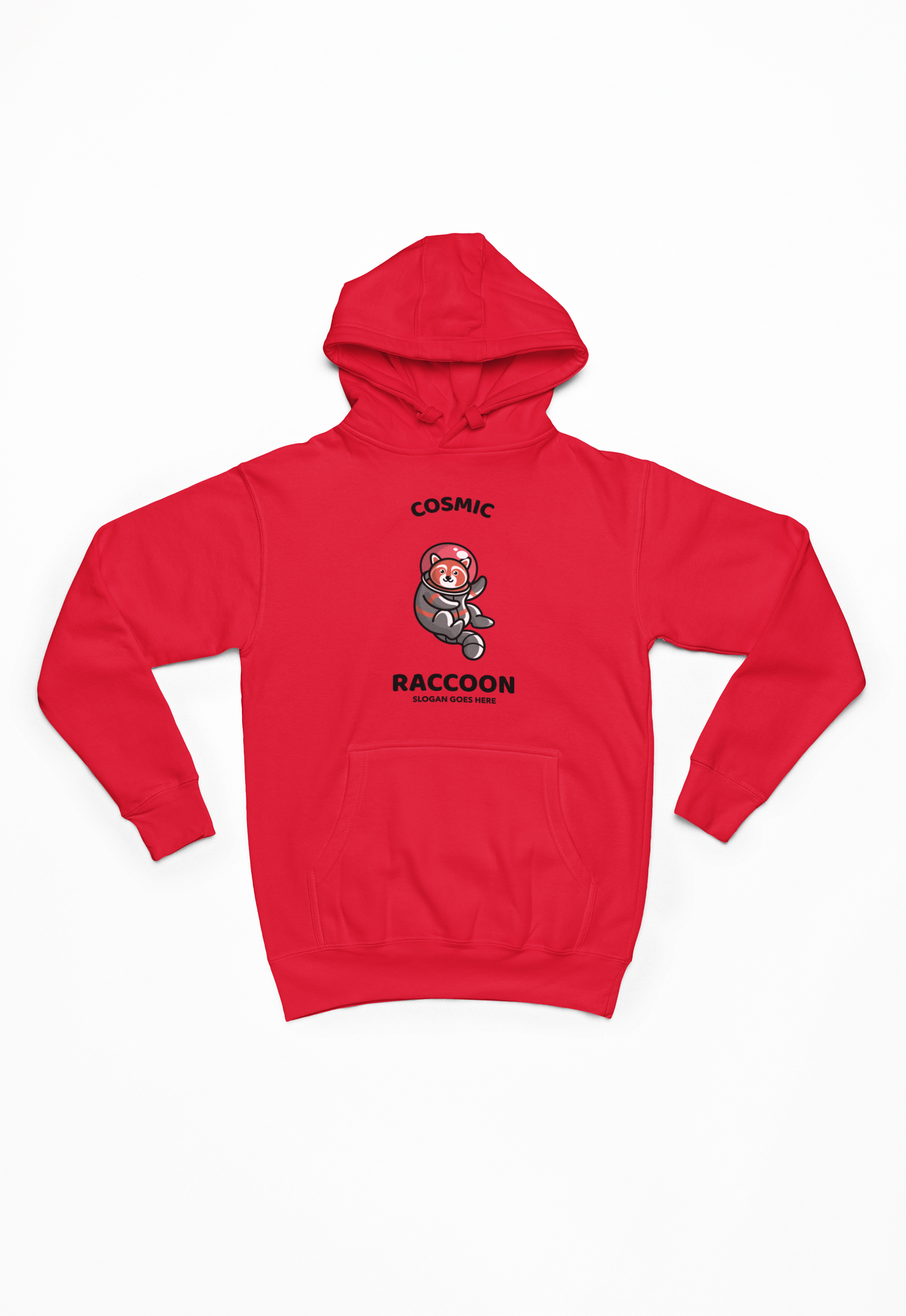 Cosmic raccoon rød Hoodie
