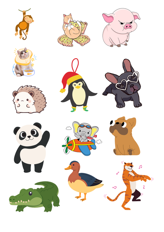 Sjove dyr - Midlertidige tatoveringer