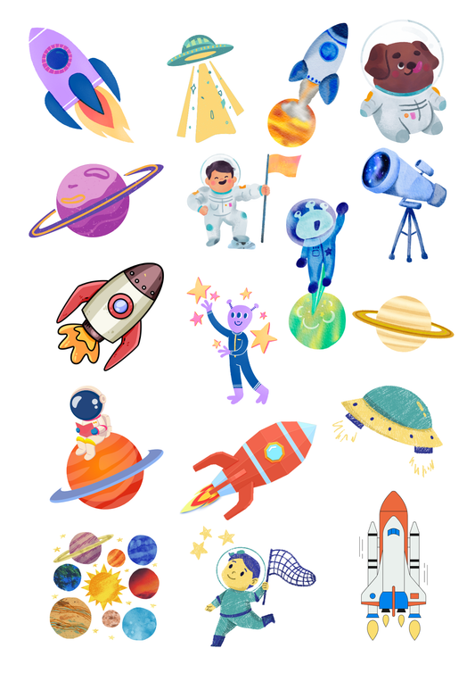 Space - Midlertidige tatoveringer