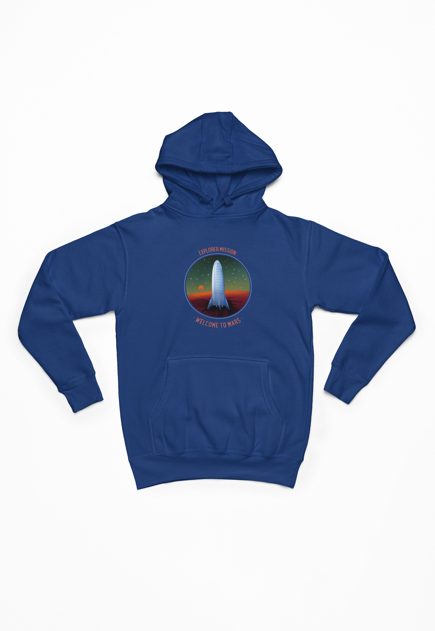 Explorer mission welcome to mars blå Hoodie