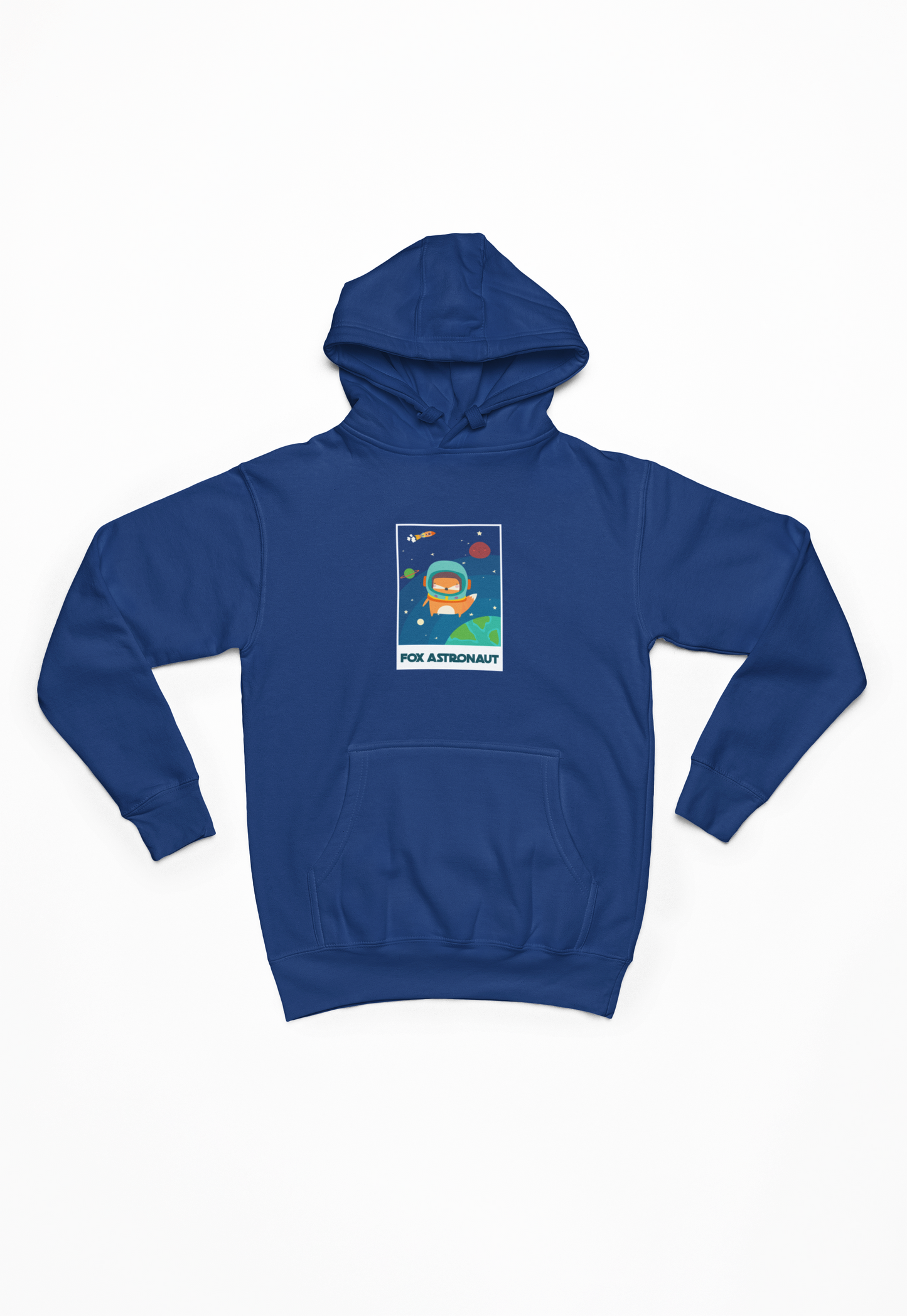 Fox astronaut blå Hoodie