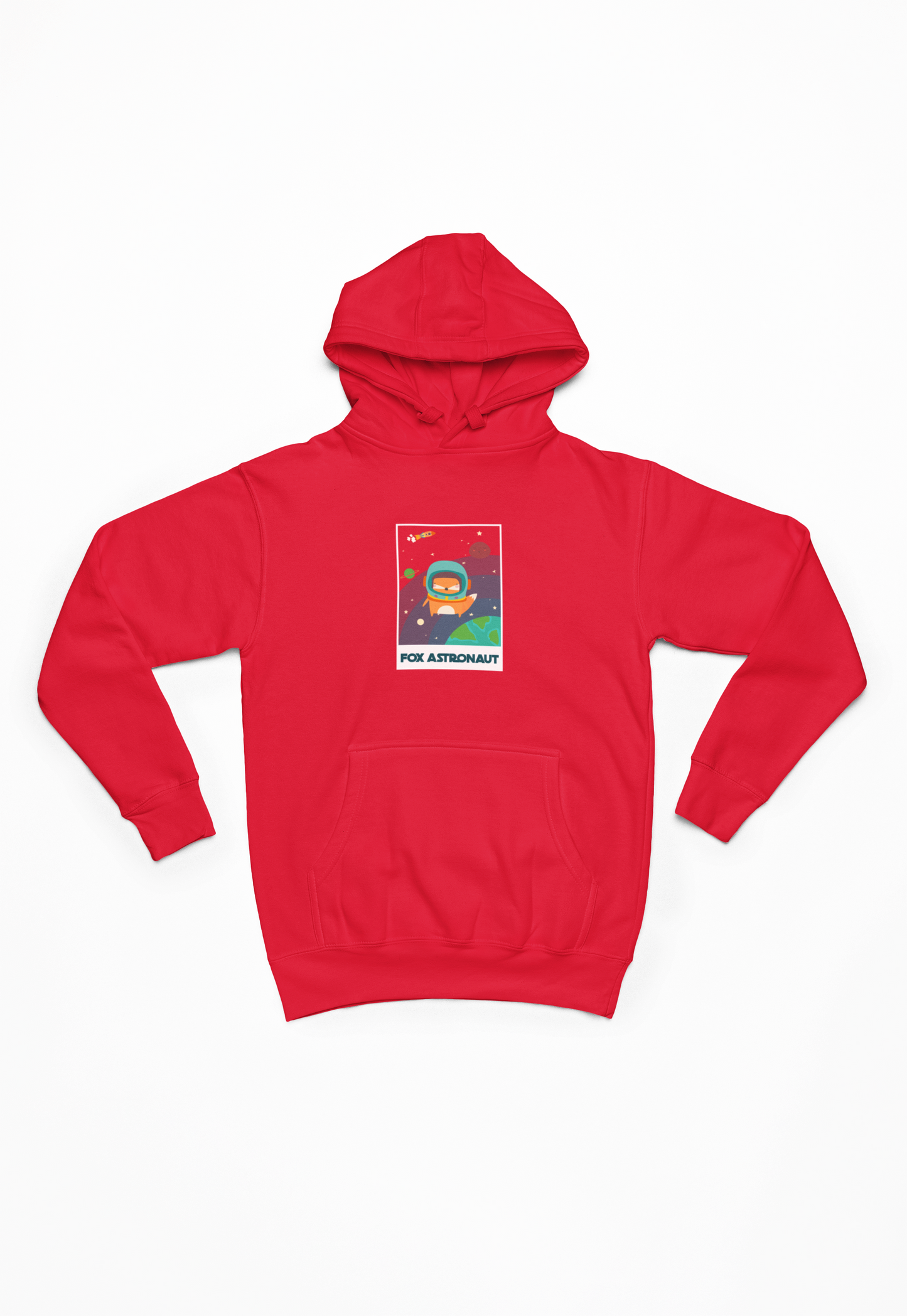 Fox astronaut rød Hoodie