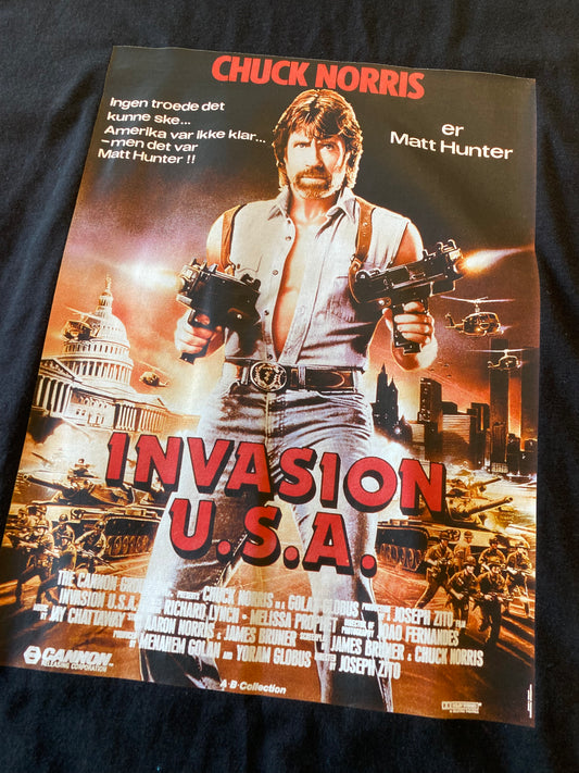 Chuck Norris Invasion USA T-shirt – Sort 
