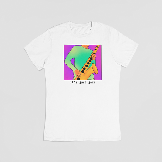 It's Just Jazz hvid T-shirt