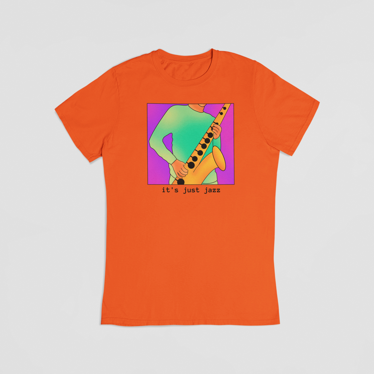 It's Just Jazz orange T-shirt