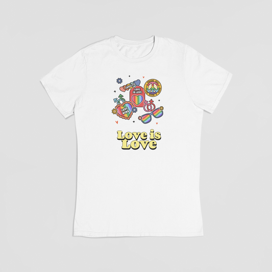 Love is love hvid T-shirt