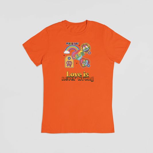 Love is never wrong orange T-shirt