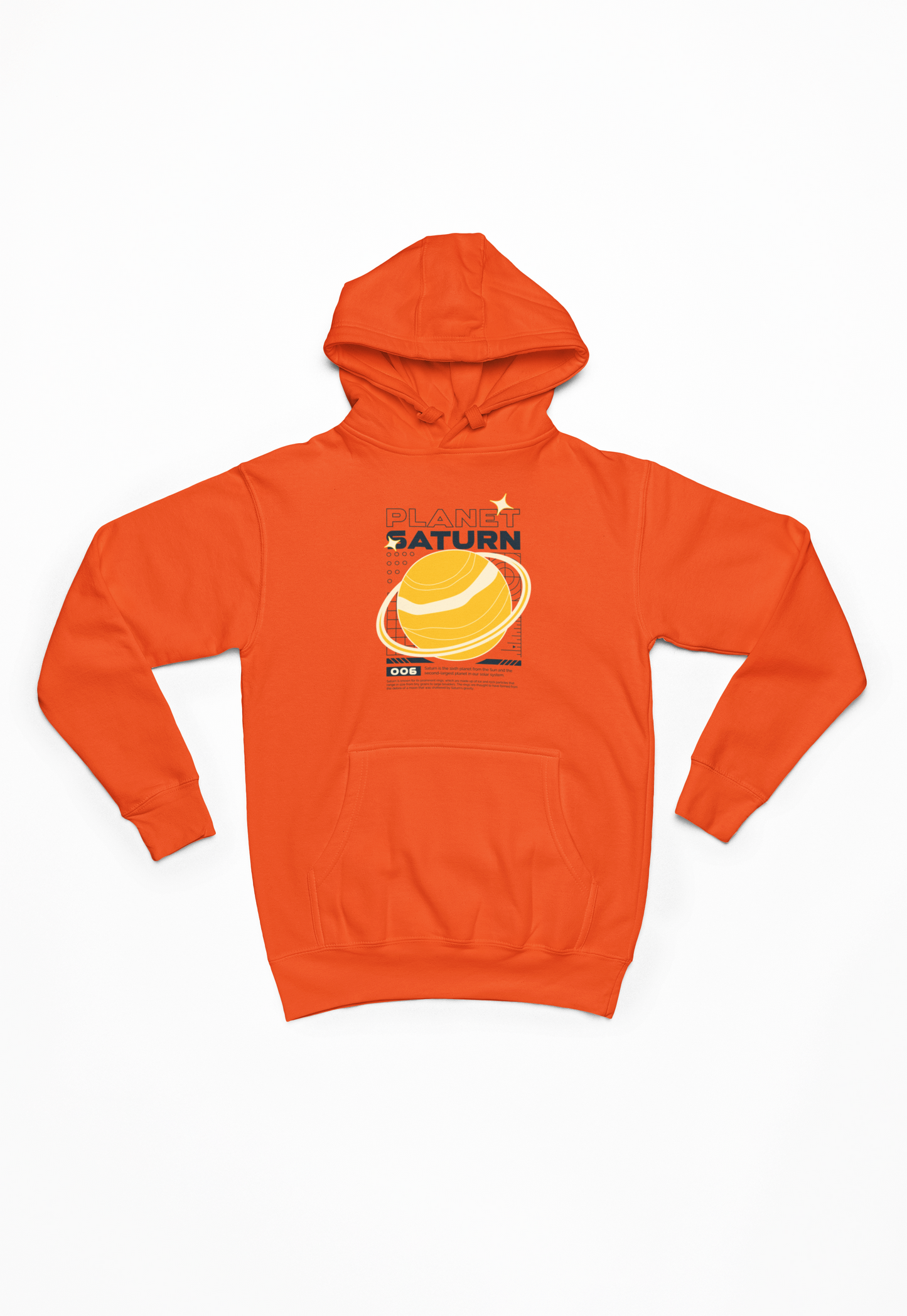 Planet saturn orange Hoodie