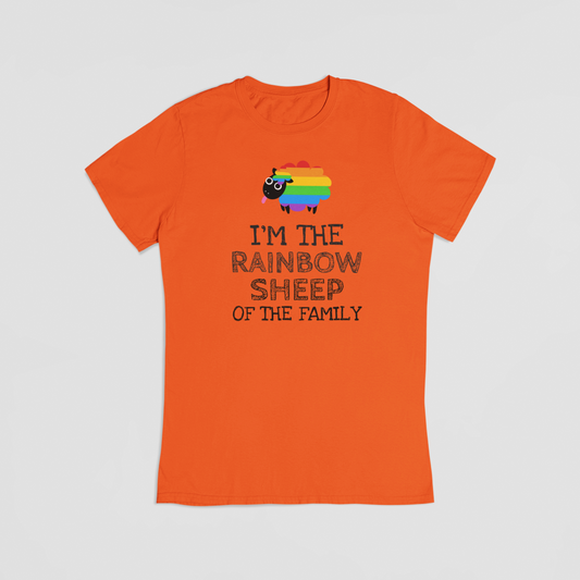 Rainbow sheep orange T-shirt