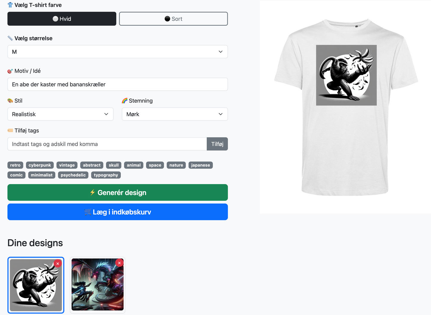 Generér din egen AI t-shirt