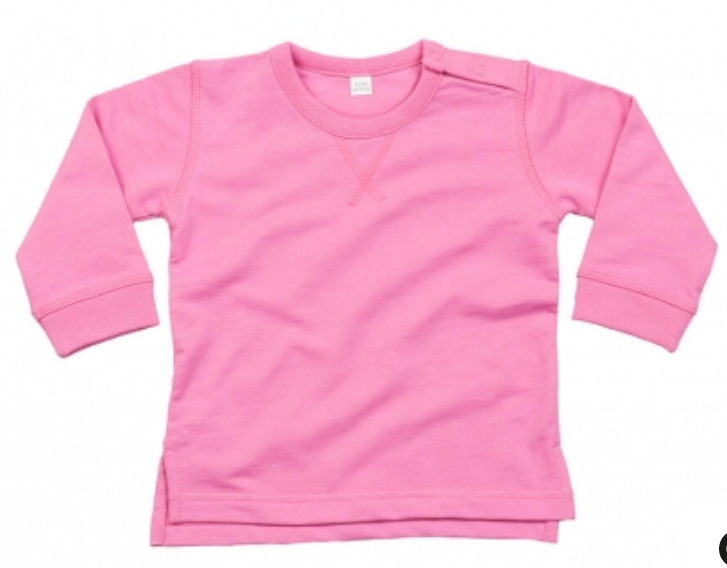 Design egen baby pink sweatshirt til dåbsgave
