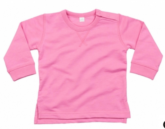 Design egen baby pink sweatshirt til dåbsgave