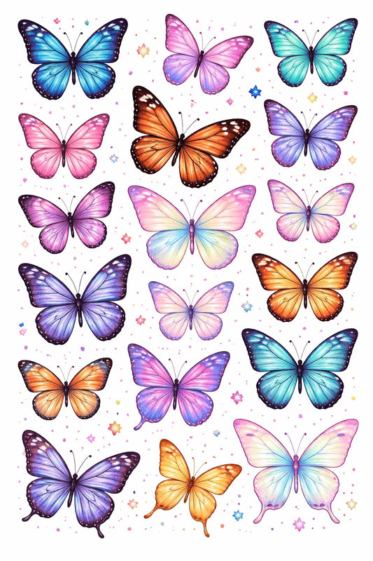 Sommerfugle - Midlertige tatoveringer