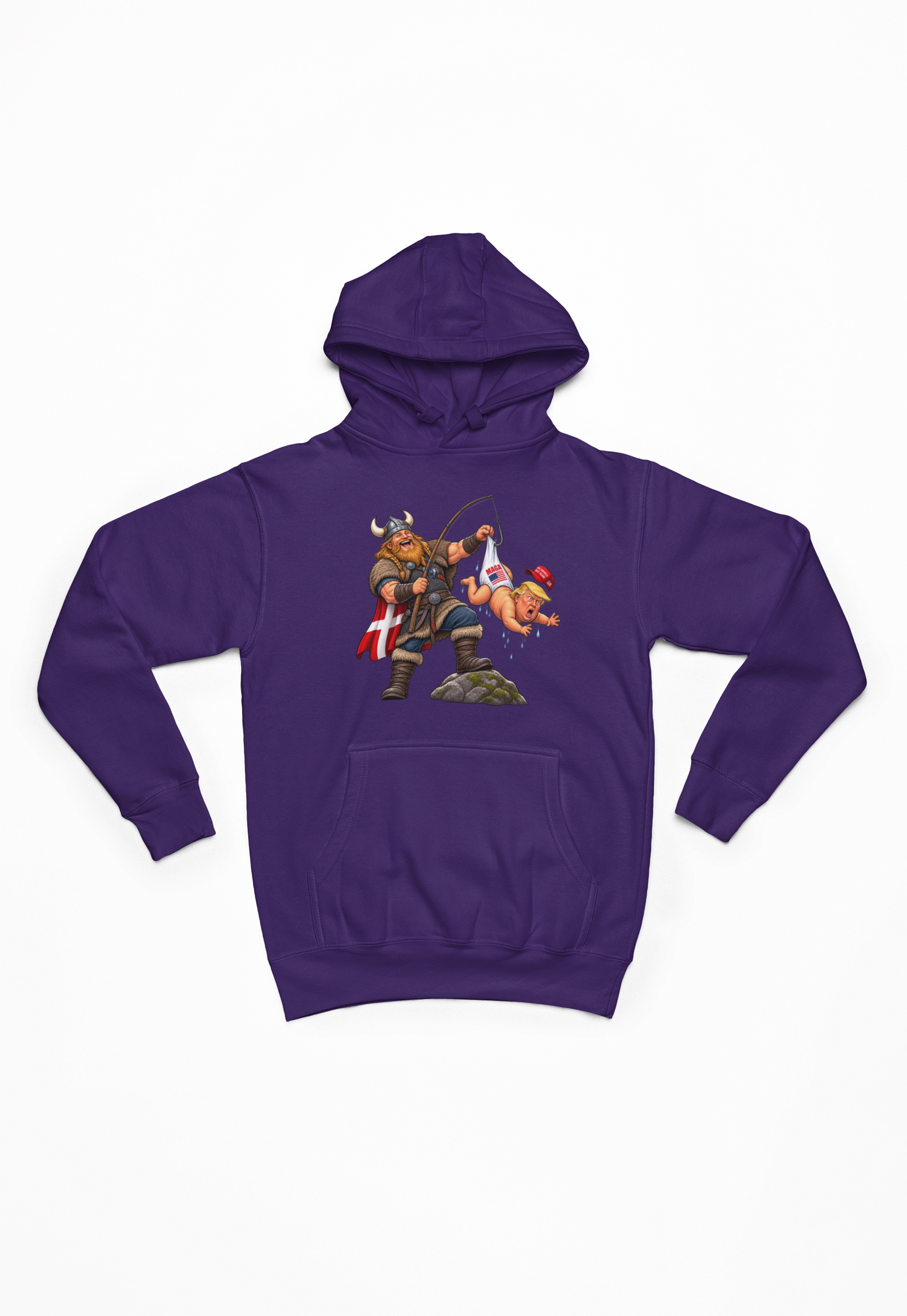 Trump på krogen lilla Hoodie