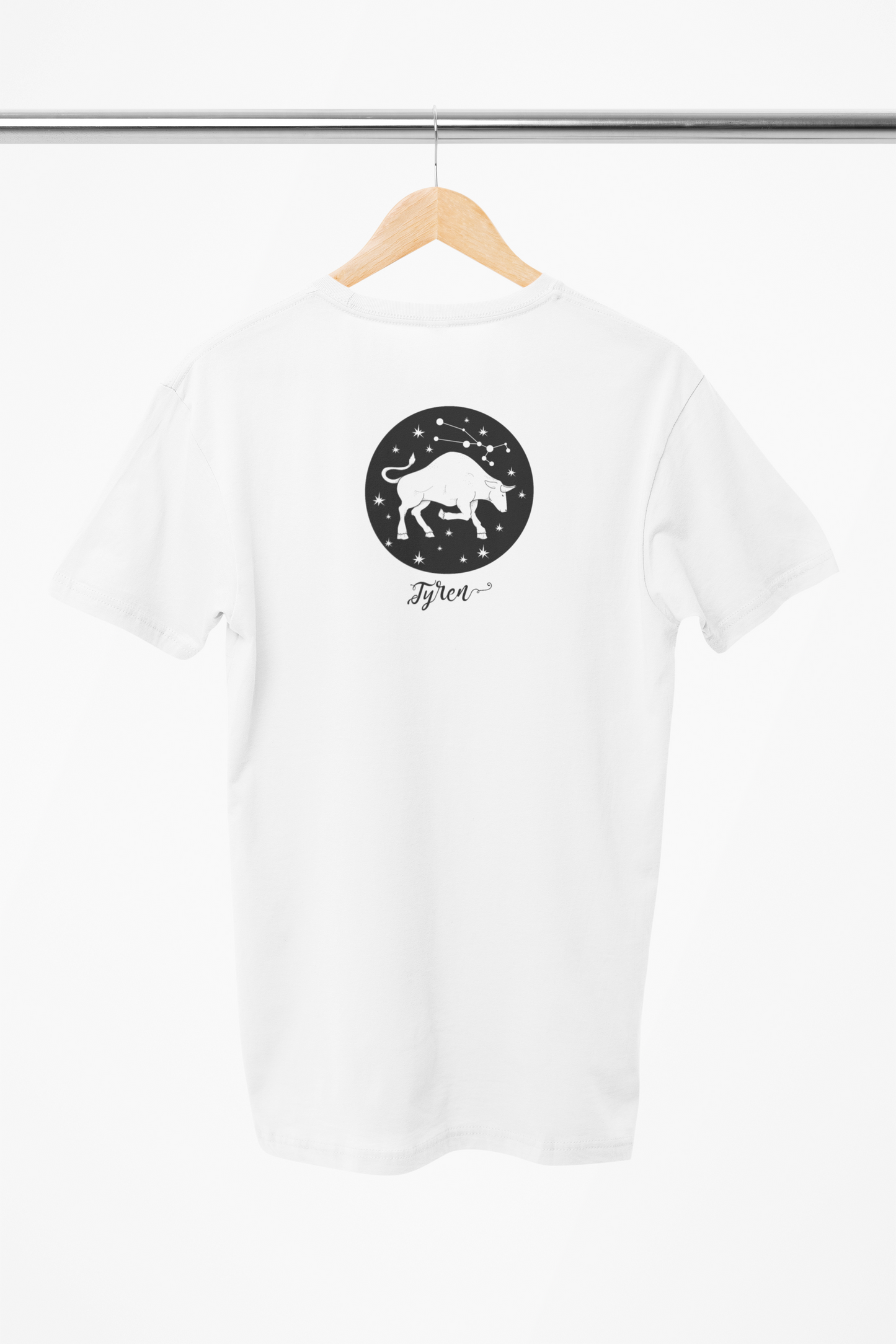 Tyren Stjernetegn t-shirt hvid