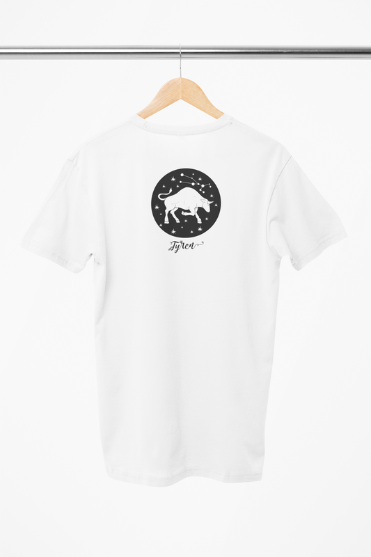 Tyren Stjernetegn t-shirt hvid