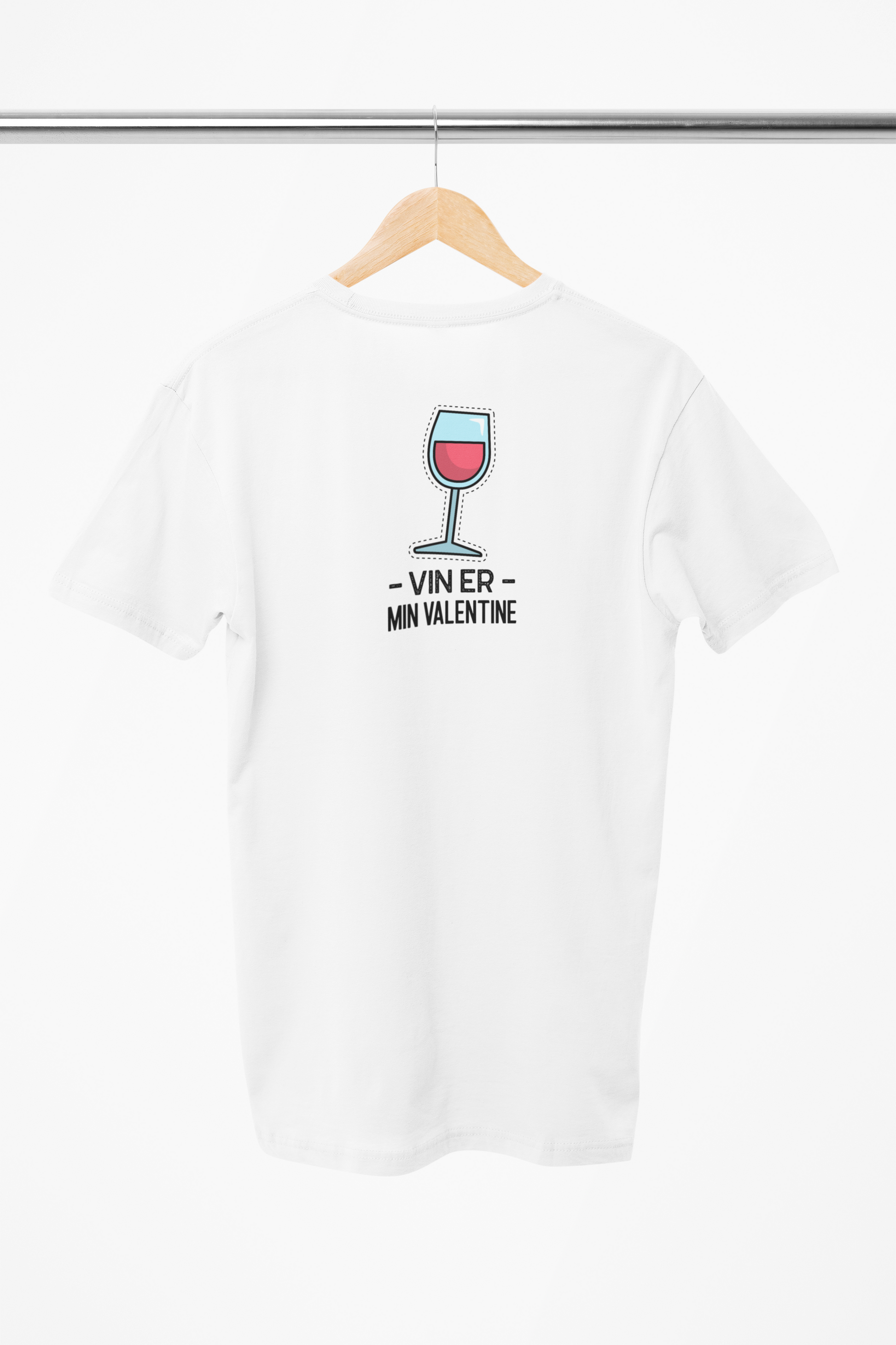 valentines dag hvid t-shirt 