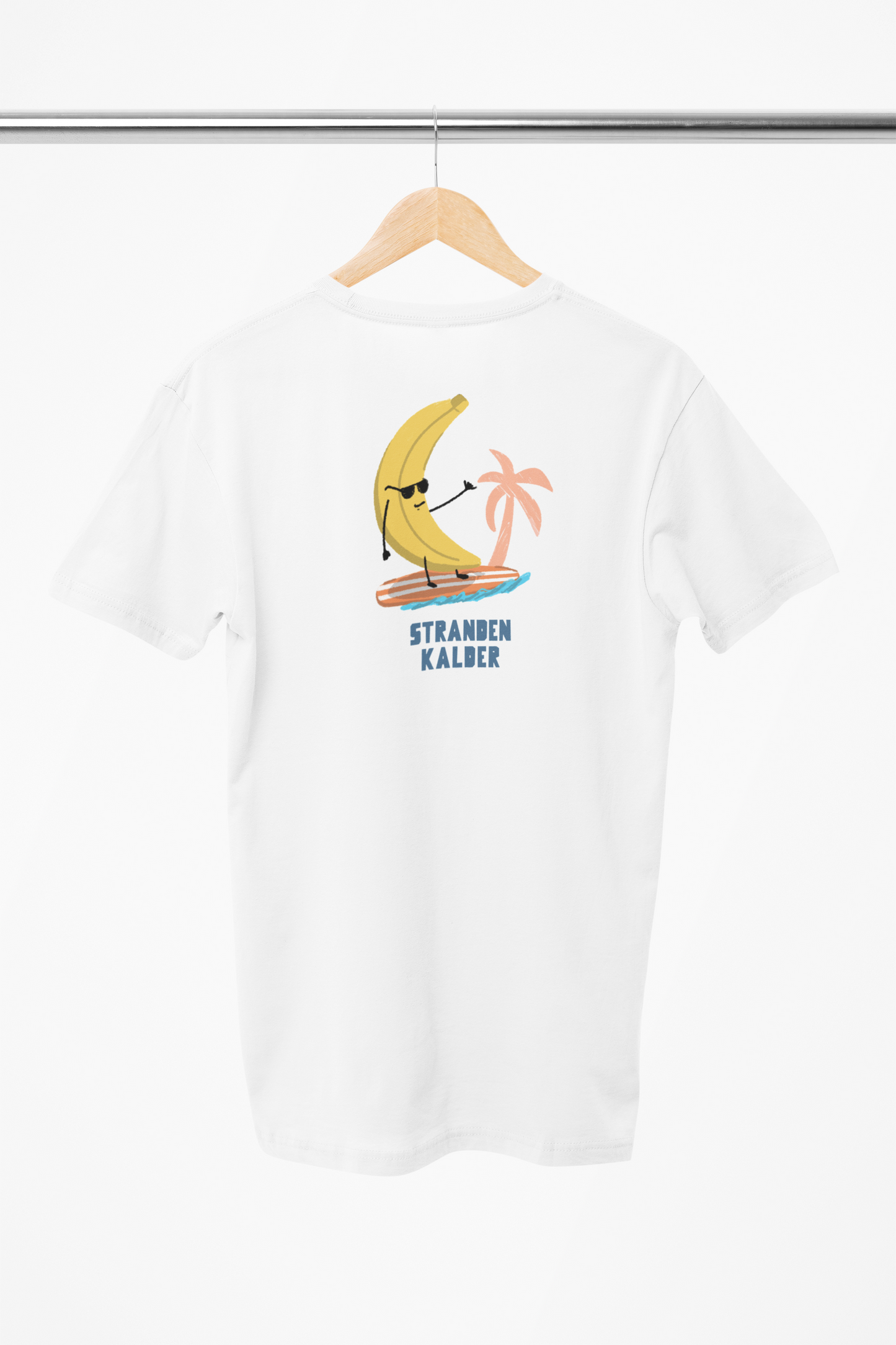 surfer banan hvid t-shirt