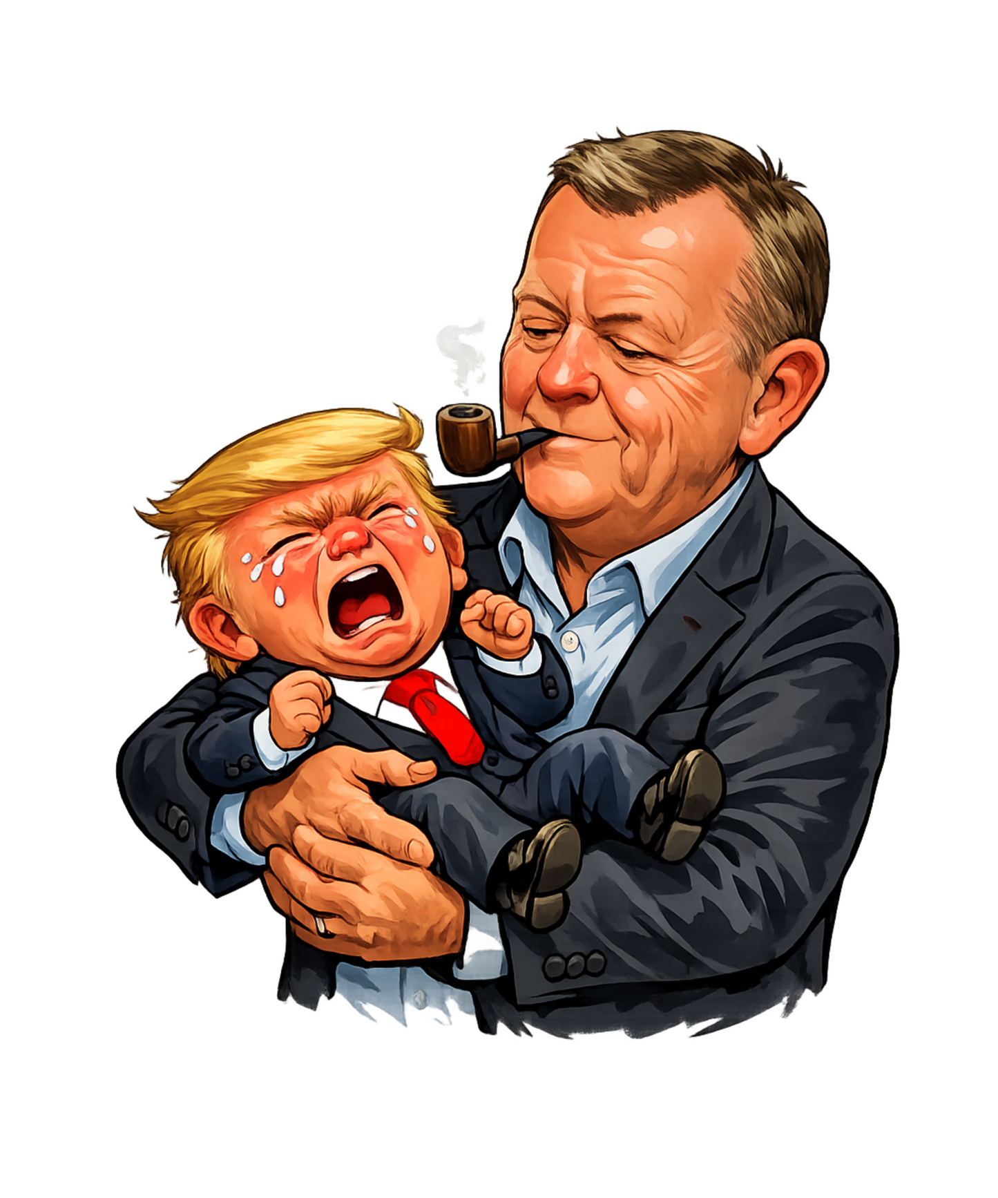 Løkke og Trump - T-shirt - Coolshirts.dk
