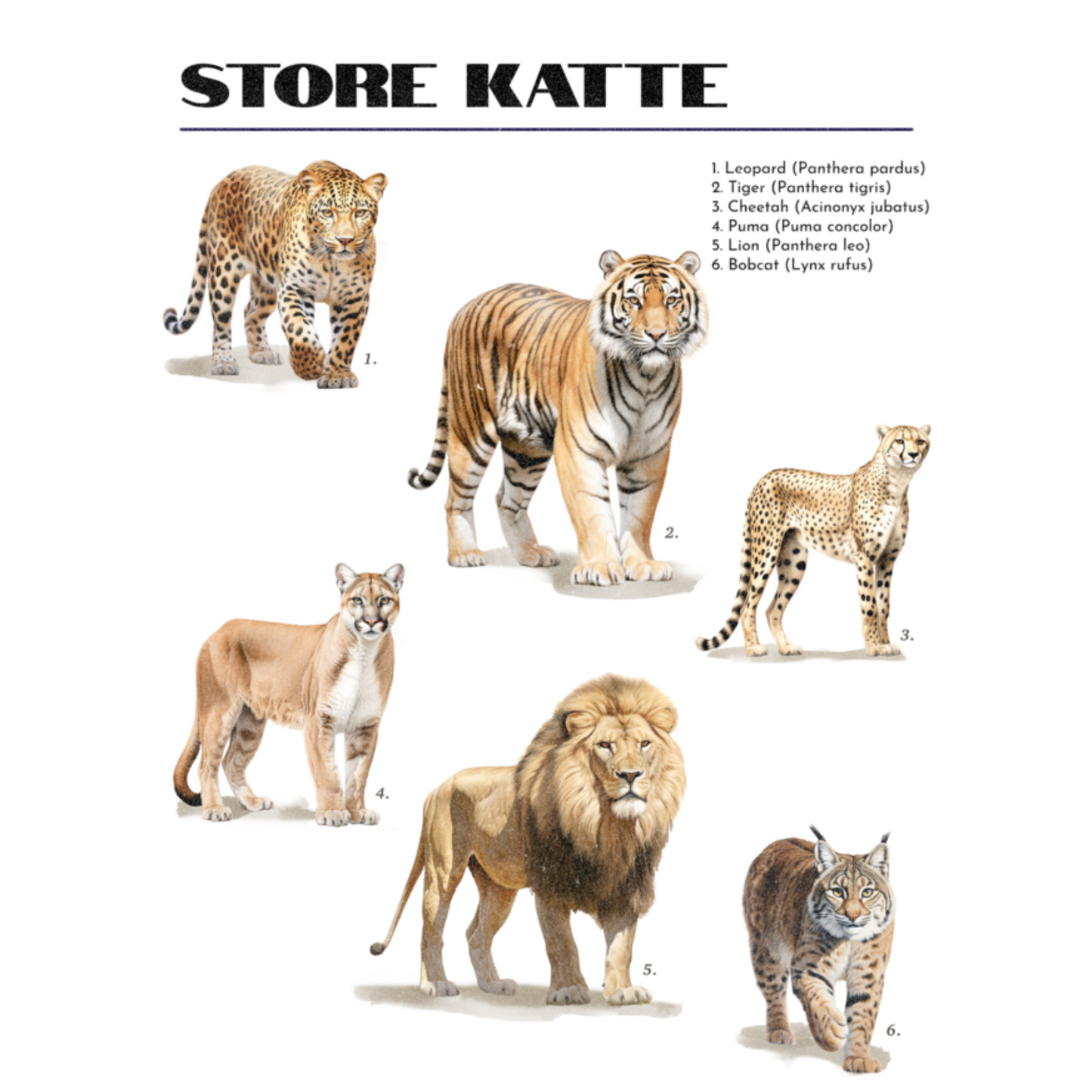 Mulepose - Store katte - Coolshirts.dk