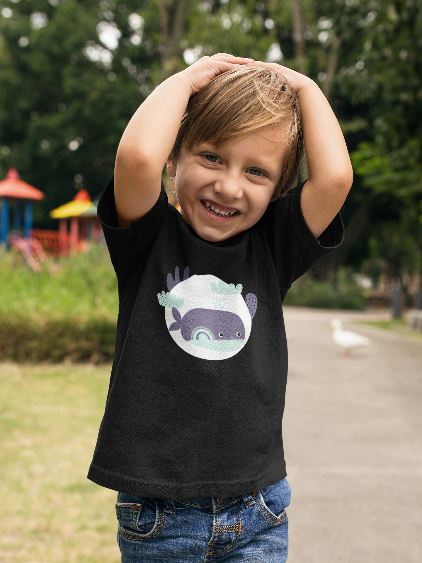 Baby Hval sort T-shirt