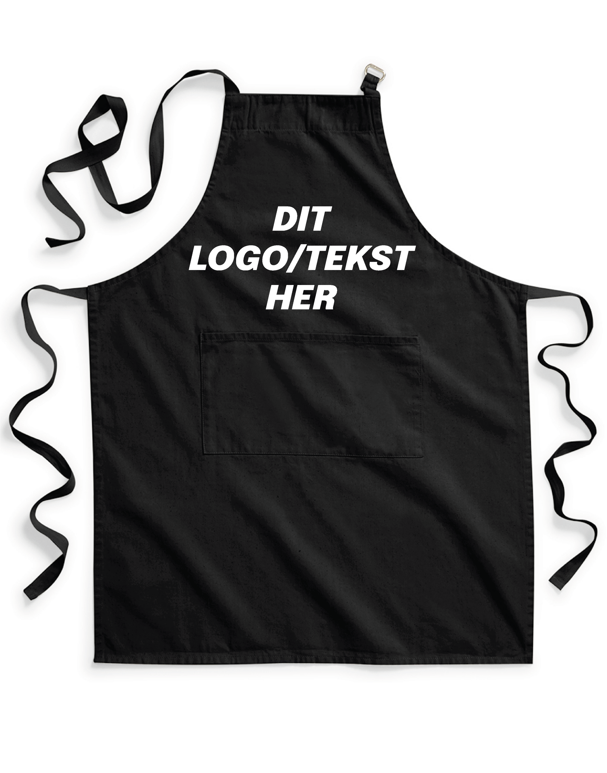 Design selv / Upload billede sort Forklæde