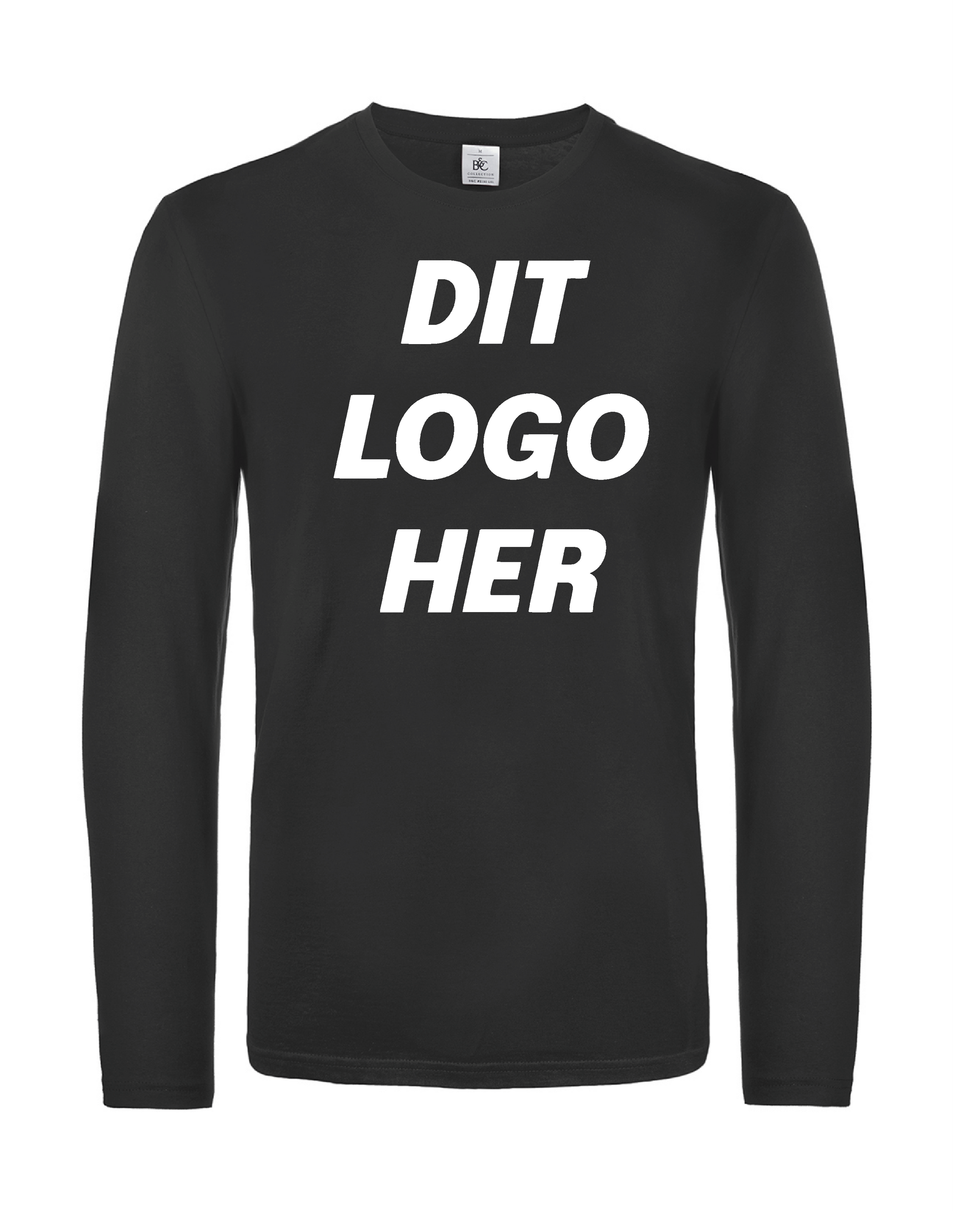 design selv sort langærmet