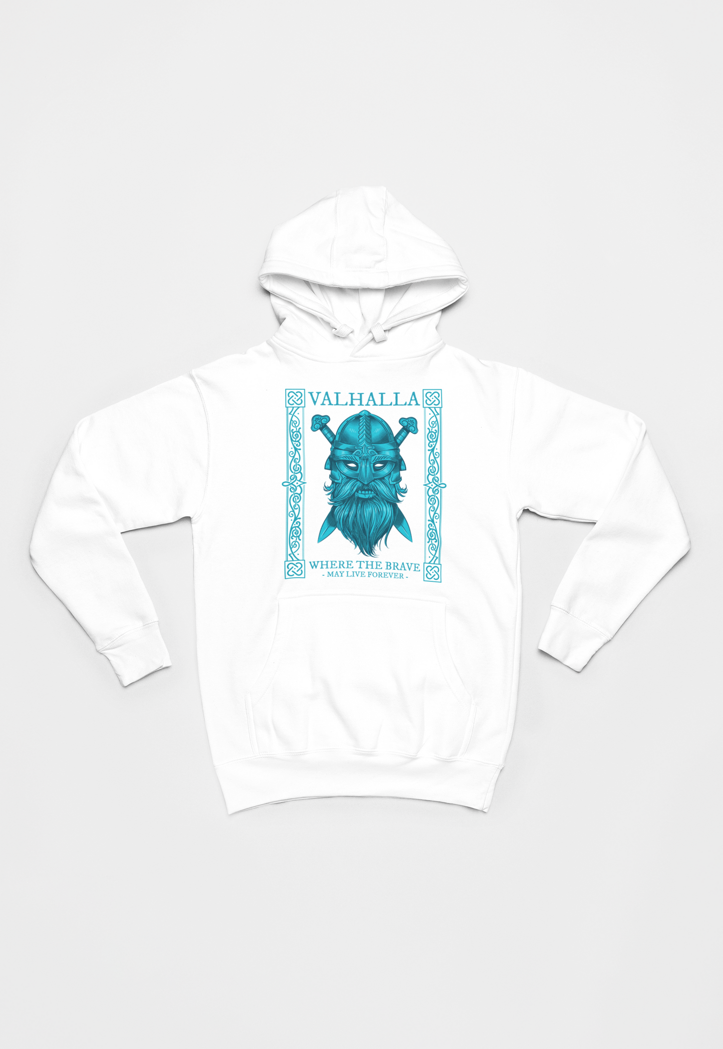 Viking i Valhalla hvid Hoodie