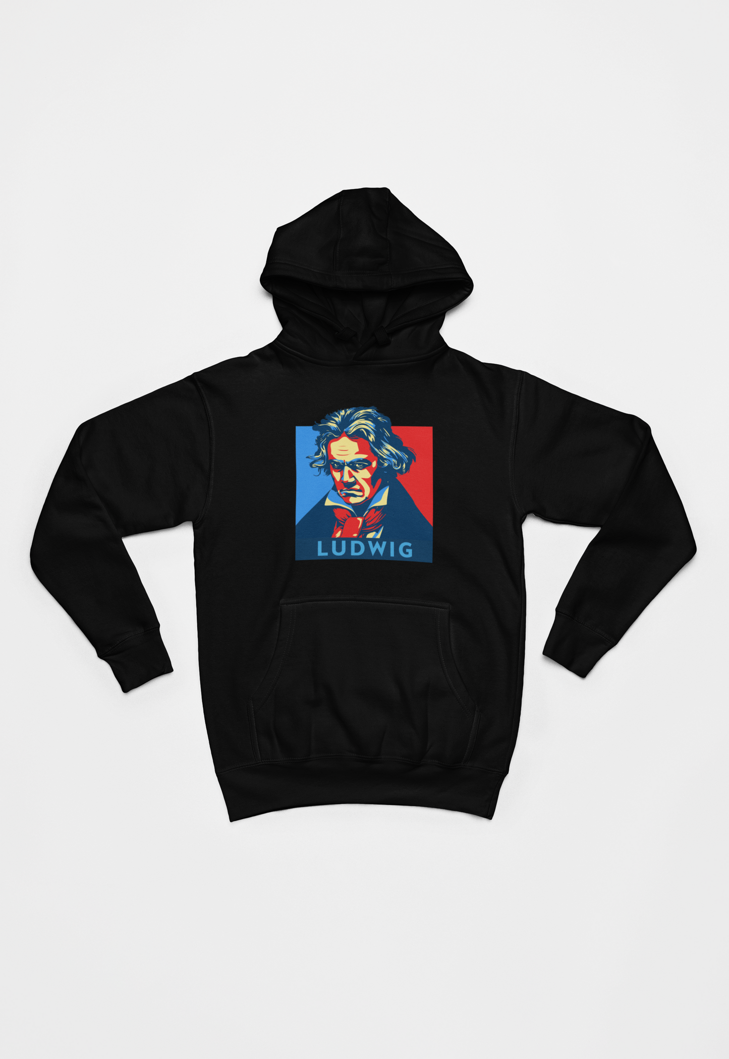 Ludwig Van Beethoven sort Hoodie