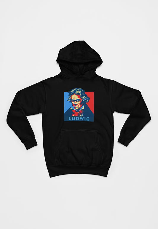 Ludwig Van Beethoven sort Hoodie