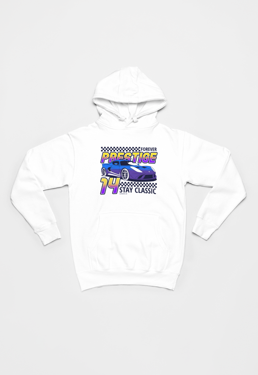 Classic Lowrider Car hvid Hoodie