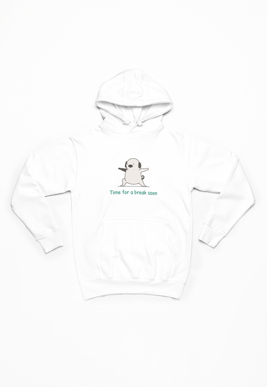Hund yoga pose hvid Hoodie