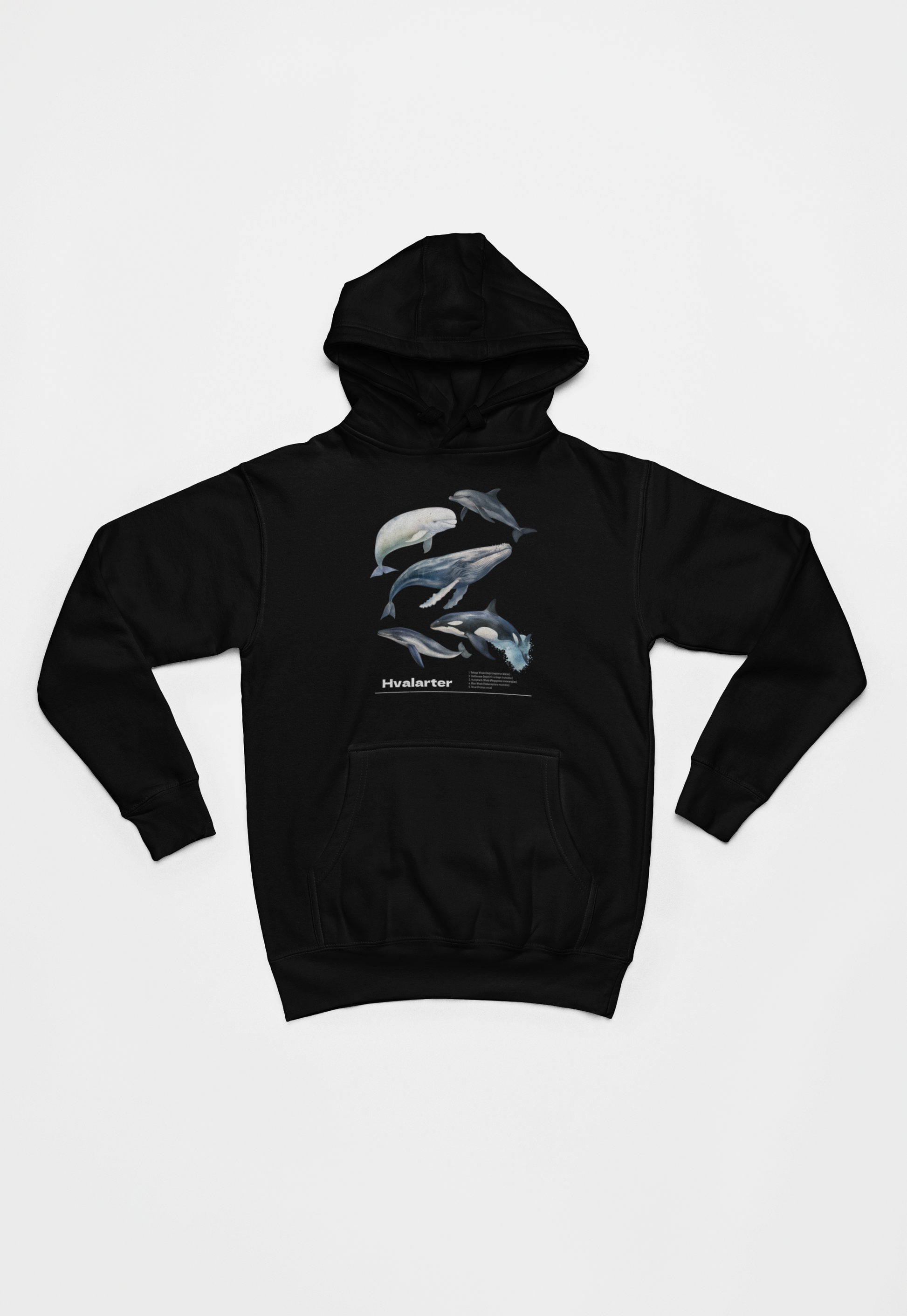 Hvaler sort Hoodie