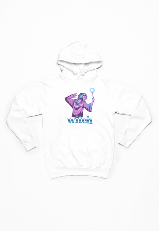 Witch hvid hoodie