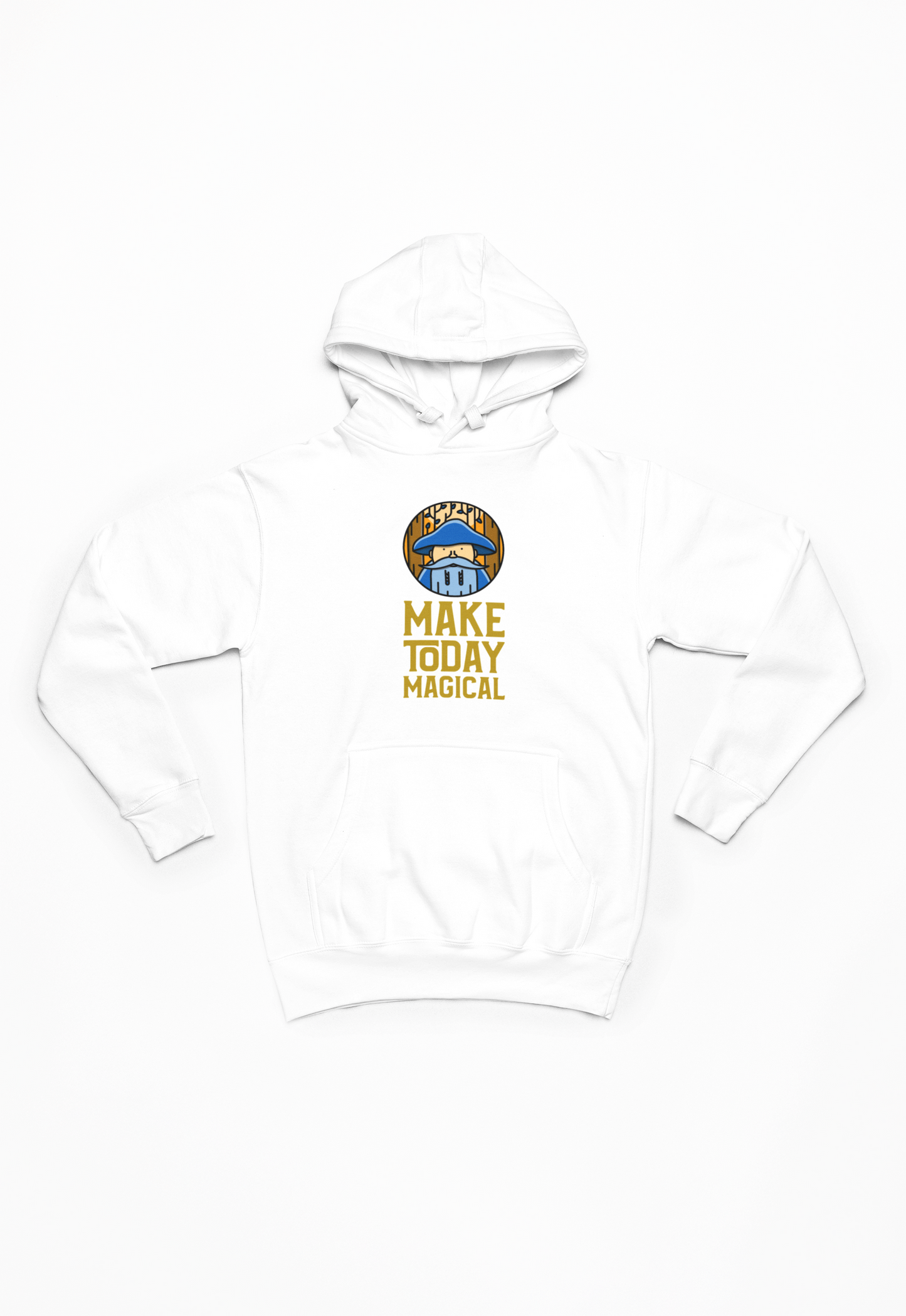 Troldmand hvid Hoodie