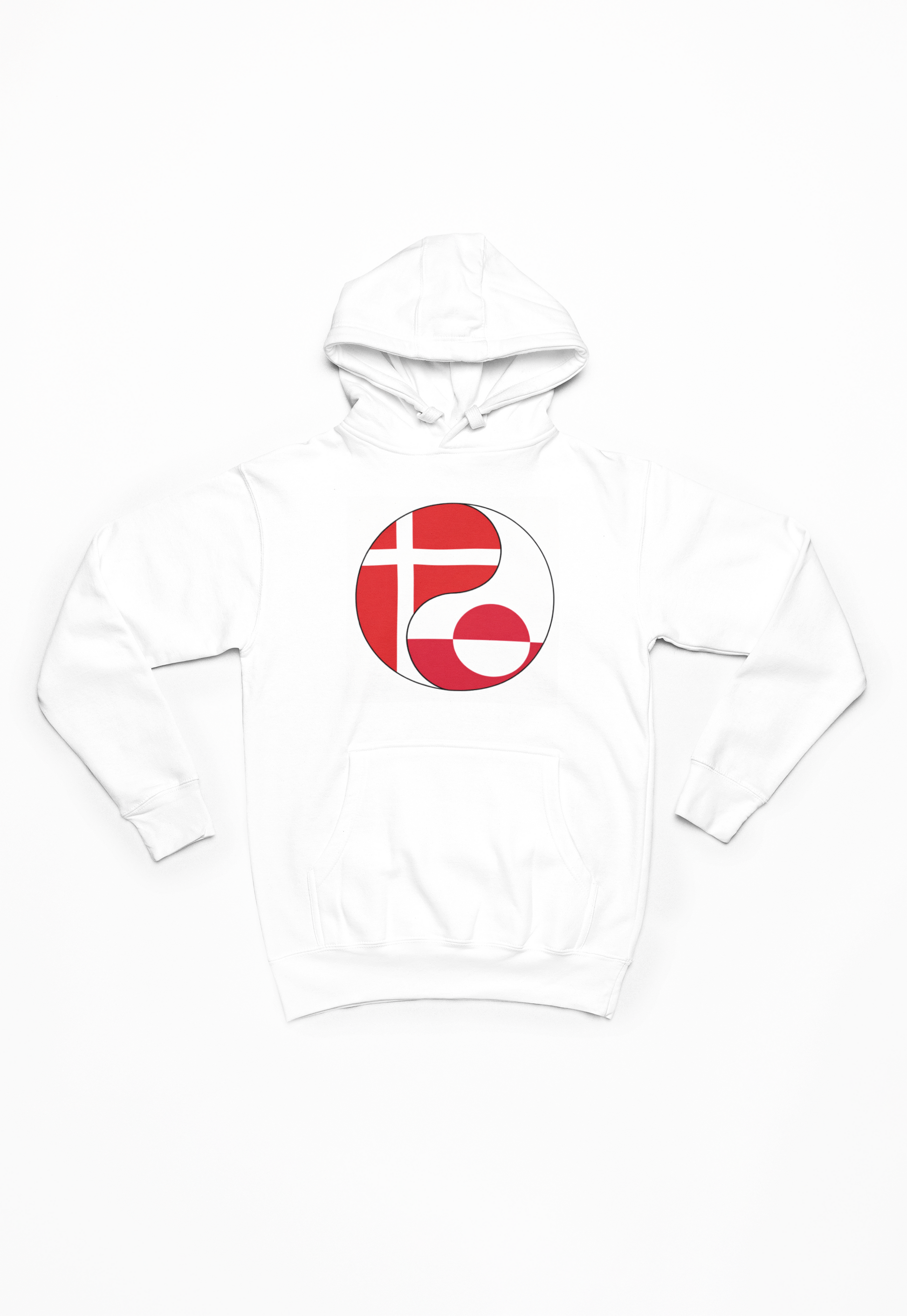 Grønlandsk og Dansk flag - Hoodie