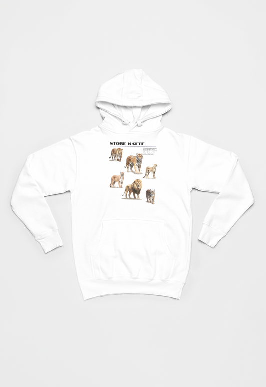 Hoodie med Store Vilde Katte