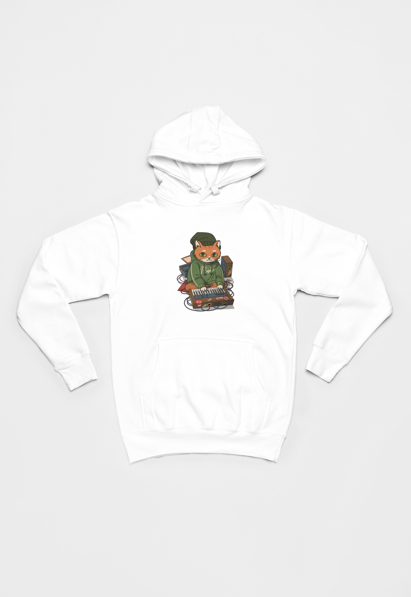 Kat spiller keyboard - Hoodie